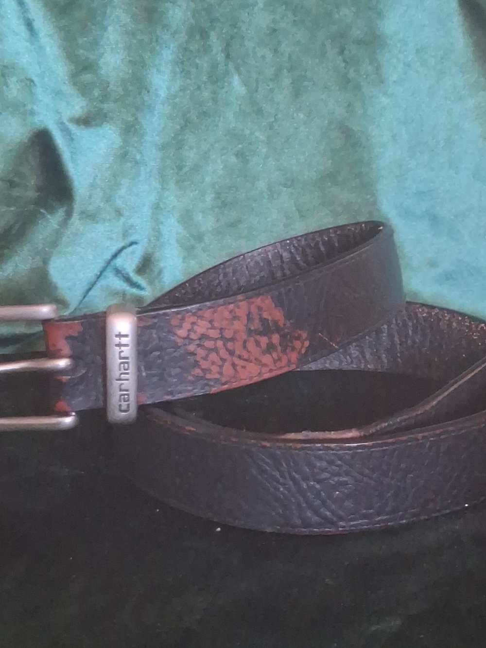 Carhartt Men's Black Brown Leather Belt